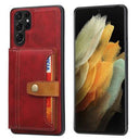 Samsung Galaxy S26 Ultra Retro Style Cover med Pung - Rød