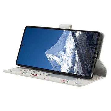 Samsung Galaxy S26 Ultra Rhombisk Blomsterpung - Roser