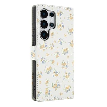 Samsung Galaxy S26 Ultra Rhombisk Blomsterpung - gule blomster