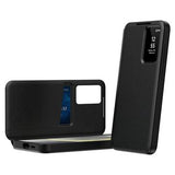 Samsung Galaxy S26 Ultra Smart Clear View Flip etui med kortplads - Sort