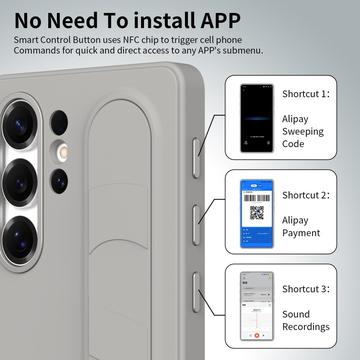 Samsung Galaxy S26 Ultra Smart hybrid cover med stående greb - Titaniumgrå