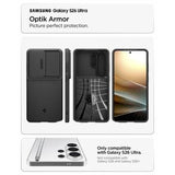 Samsung Galaxy S26 Ultra Spigen Optik Armor Cover - Sort