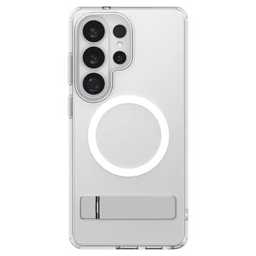 Samsung Galaxy S26 Ultra Spigen Ultra Hybrid S Mag MagSafe cover med støttefod - hvid / klar