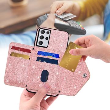 Samsung Galaxy S26 Ultra Stardust Cover med Kortholder - Pink