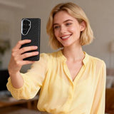 Samsung Galaxy S26 Ultra Tech-Protect Ion Carbon Plast Cover - MagSafe-kompatibel - Sort / sølv