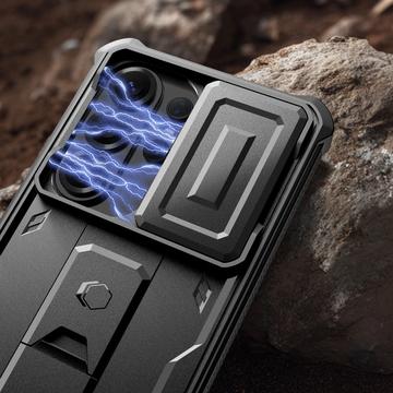 Samsung Galaxy S26 Ultra Tech-Protect Kevlar Cam+ 2-sæt cover - skærmbeskytter, kamerabeskytter, stativ - sort