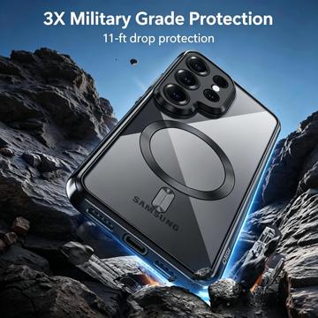 Samsung Galaxy S26 Ultra Tech-Protect MagFlex Cover - MagSafe-kompatibelt - klar / sort