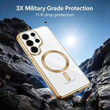 Samsung Galaxy S26 Ultra Tech-Protect MagFlex Cover - MagSafe-kompatibelt - Klar / Guld