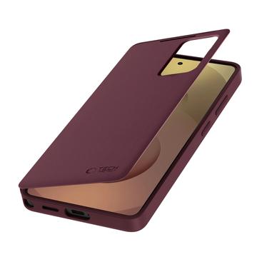 Samsung Galaxy S26 Ultra Tech-Protect Smart Clear View Flip etui med kortplads - Morbær