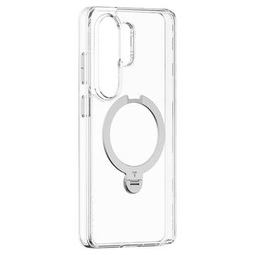 Samsung Galaxy S26 Ultra Torras Ostand Q3 Spin Magnetisk Cover - Gennemsigtig