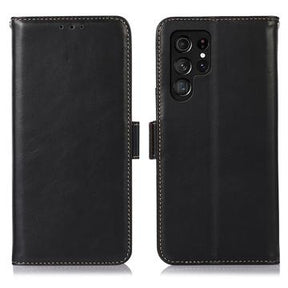 Samsung Galaxy S26 Ultra Pung læder cover med RFID - sort