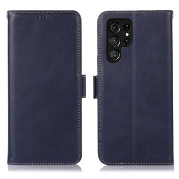Samsung Galaxy S26 Ultra Pung læder cover med RFID - blå