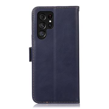 Samsung Galaxy S26 Ultra Pung læder cover med RFID - blå