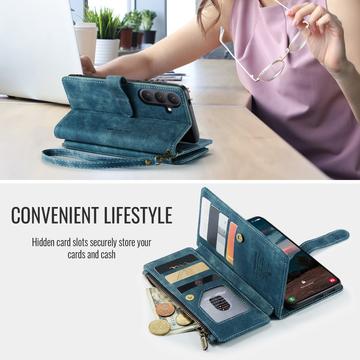 Samsung Galaxy S26+ Caseme C30 Multifunktionel Pung - Blå
