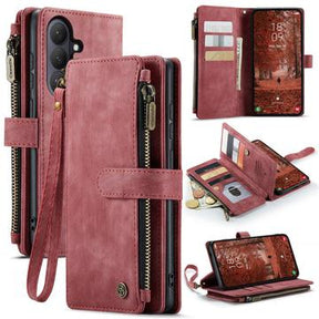 Samsung Galaxy S26+ Caseme C30 Multifunktionel Pung - Rød
