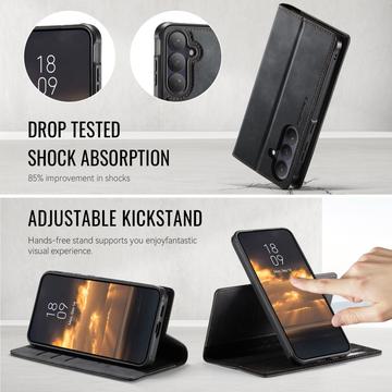 Samsung Galaxy S26+ Caseme C49 2-i-1 aftagelig pungetui - MagSafe-kompatibel, RFID - Sort