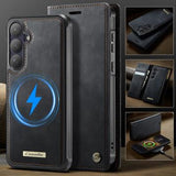 Samsung Galaxy S26+ Caseme C49 2-i-1 aftagelig pungetui - MagSafe-kompatibel, RFID - Sort