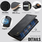 Samsung Galaxy S26+ Caseme C49 2-i-1 aftagelig pungetui - MagSafe-kompatibel, RFID - Sort