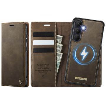 Samsung Galaxy S26+ Caseme C49 2-i-1 aftagelig pungetui - MagSafe-kompatibel, RFID - Kaffe