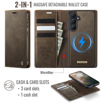 Samsung Galaxy S26+ Caseme C49 2-i-1 aftagelig pungetui - MagSafe-kompatibel, RFID - Kaffe