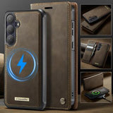 Samsung Galaxy S26+ Caseme C49 2-i-1 aftagelig pungetui - MagSafe-kompatibel, RFID - Kaffe