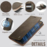Samsung Galaxy S26+ Caseme C49 2-i-1 aftagelig pungetui - MagSafe-kompatibel, RFID - Kaffe
