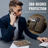 Samsung Galaxy S26+ Caseme C49 2-i-1 aftagelig pungetui - MagSafe-kompatibel, RFID - Kaffe