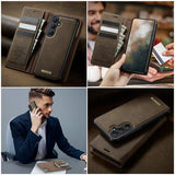 Samsung Galaxy S26+ Caseme C49 2-i-1 aftagelig pungetui - MagSafe-kompatibel, RFID - Kaffe