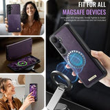 Samsung Galaxy S26+ Caseme C49 2-i-1 aftagelig pungetui - MagSafe-kompatibel, RFID - Lilla