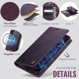 Samsung Galaxy S26+ Caseme C49 2-i-1 aftagelig pungetui - MagSafe-kompatibel, RFID - Lilla
