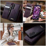 Samsung Galaxy S26+ Caseme C49 2-i-1 aftagelig pungetui - MagSafe-kompatibel, RFID - Lilla