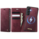Samsung Galaxy S26+ Caseme C49 2-i-1 aftagelig pungetui - MagSafe-kompatibel, RFID - Rød