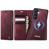 Samsung Galaxy S26+ Caseme C49 2-i-1 aftagelig pungetui - MagSafe-kompatibel, RFID - Rød