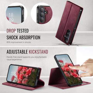Samsung Galaxy S26+ Caseme C49 2-i-1 aftagelig pungetui - MagSafe-kompatibel, RFID - Rød
