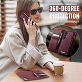 Samsung Galaxy S26+ Caseme C49 2-i-1 aftagelig pungetui - MagSafe-kompatibel, RFID - Rød