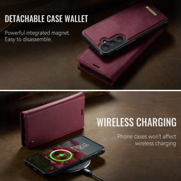 Samsung Galaxy S26+ Caseme C49 2-i-1 aftagelig pungetui - MagSafe-kompatibel, RFID - Rød
