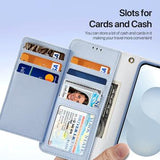 Samsung Galaxy S26+ Dux Ducis Lawa Wallet læderetui m. magnetisk cover - babyblå