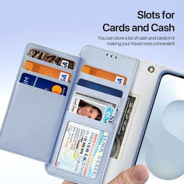 Samsung Galaxy S26+ Dux Ducis Lawa Wallet læderetui m. magnetisk cover - babyblå