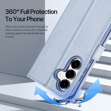 Samsung Galaxy S26+ Dux Ducis Lawa Wallet læderetui m. magnetisk cover - babyblå