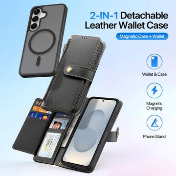Samsung Galaxy S26+ Dux Ducis Lawa Pung læderetui med magnetisk låg - sort