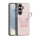 Samsung Galaxy S26+ Dux Ducis Luvy cover med fingerring/håndrem - lyserød / sommerfugl