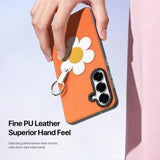 Samsung Galaxy S26+ Dux Ducis Luvy cover med fingerring/håndrem - Orange / Marguerit