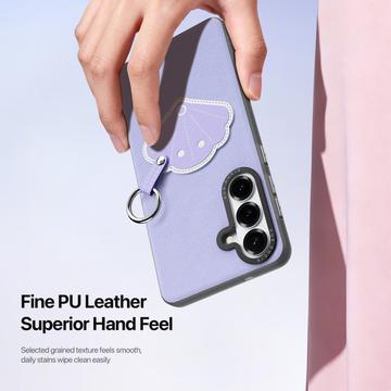 Samsung Galaxy S26+ Dux Ducis Luvy cover med fingerring/håndrem - Lilla / Skal