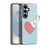 Samsung Galaxy S26+ Dux Ducis Luvy cover med fingerring/håndrem - himmelblå / hjerte