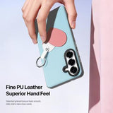 Samsung Galaxy S26+ Dux Ducis Luvy cover med fingerring/håndrem - himmelblå / hjerte