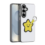 Samsung Galaxy S26+ Dux Ducis Luvy cover med fingerring/håndrem - hvid / stjerne