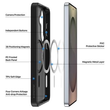 Samsung Galaxy S26+ Dux Ducis Yind Hybrid Cover - MagSafe-kompatibel - Sort