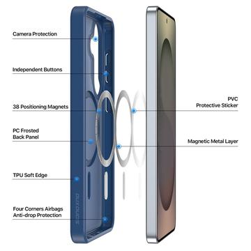 Samsung Galaxy S26+ Dux Ducis Yind Hybrid Cover - MagSafe-kompatibel - Mørkeblå