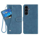 Samsung Galaxy S26+ Elegant retro-pungetui med roterende kortholder - Blå