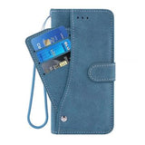 Samsung Galaxy S26+ Elegant retro-pungetui med roterende kortholder - Blå